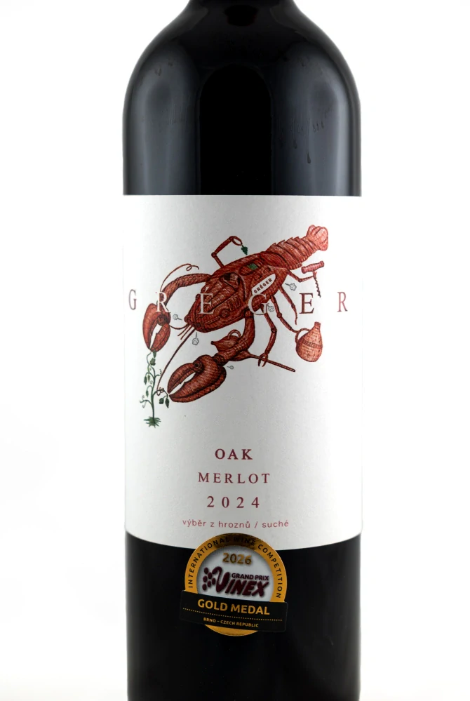 Merlot OAK výběr z hroznů 2024, suché víno